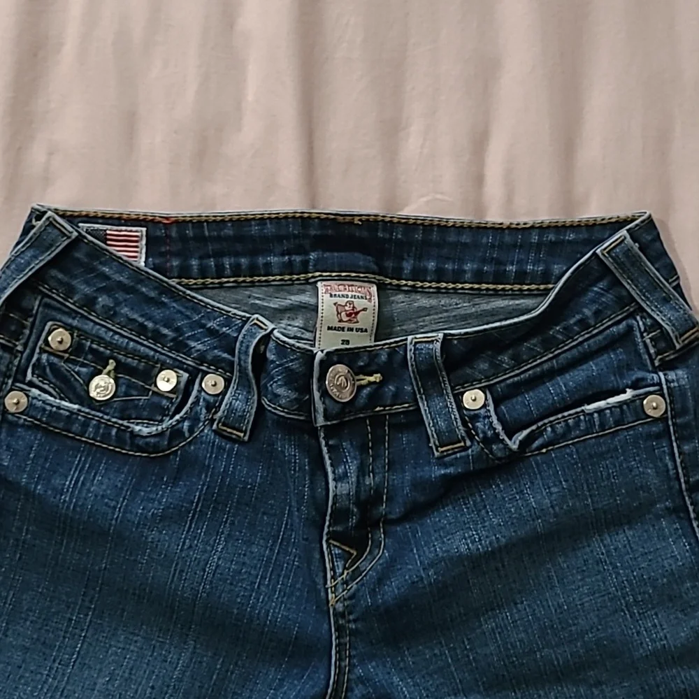 True Religion Becky Blue Boot Cut Jeans  28 / 29-Hemmed - Picture 3 of 10